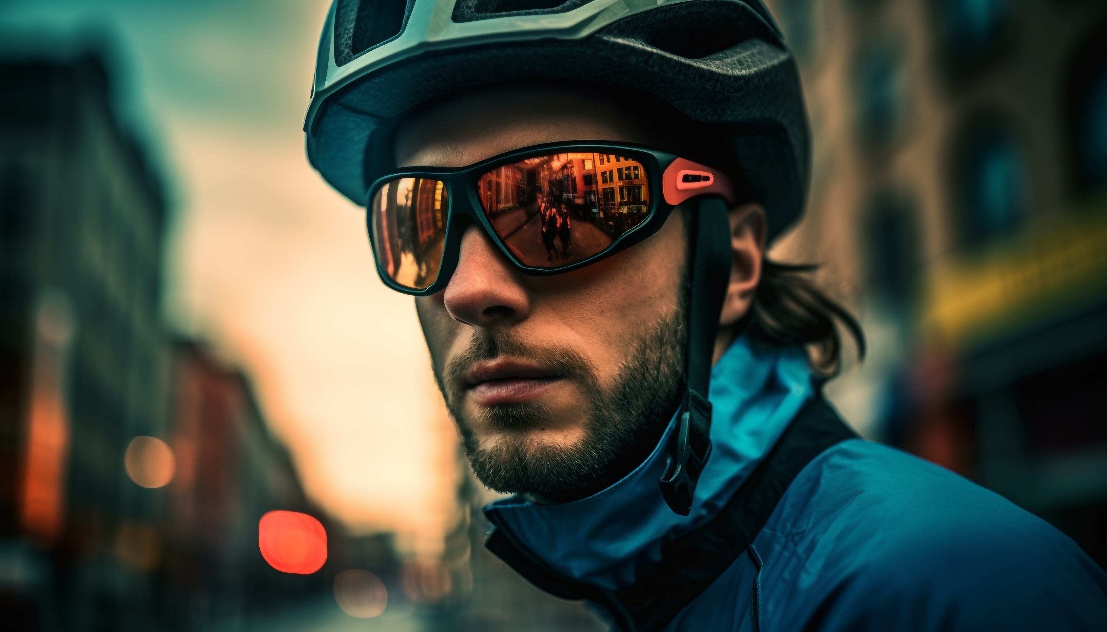 Urban Cycling Sunglasses – Reflective Red
